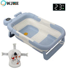 OWJHE Real-time Temperature Silicone Baby Take A Bath Bathtub Non-Slip Foot Bath Bucket Folding Bathroom With Temperature Sensin