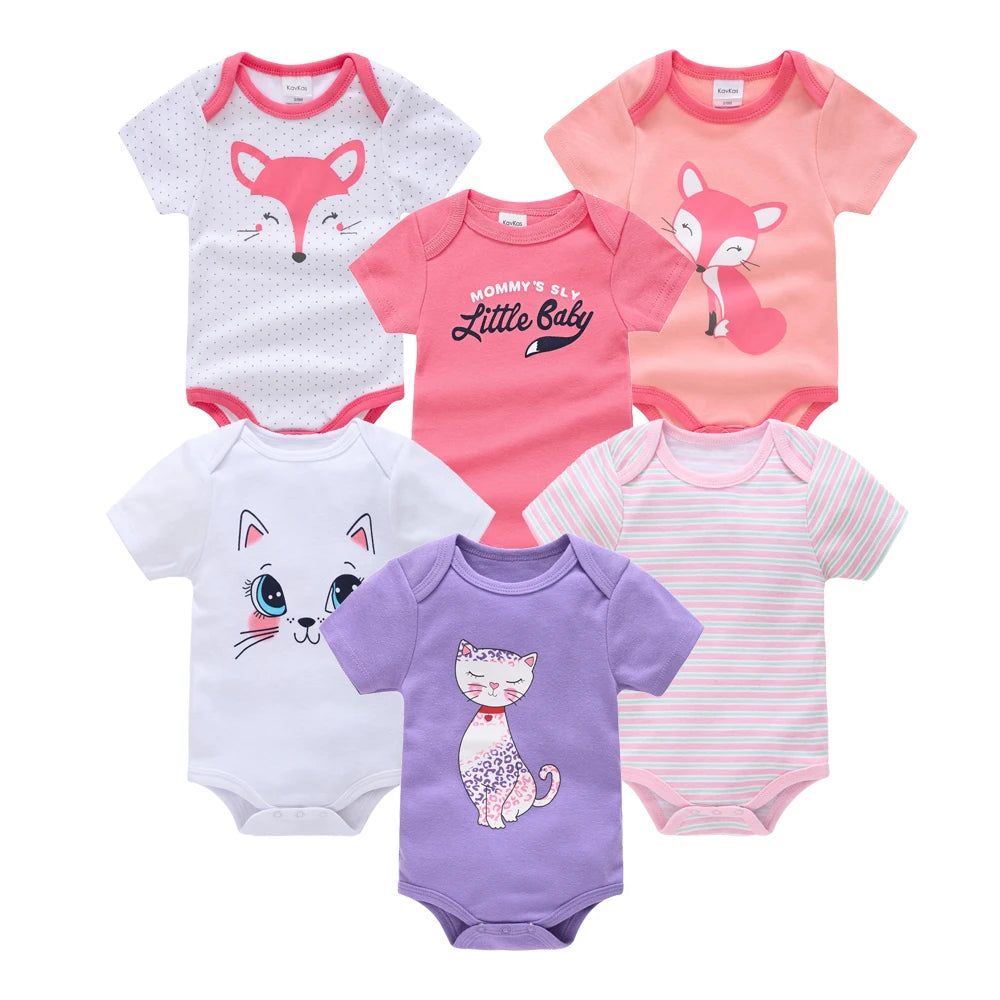 Lot de 3/6 Bodies Bébé Garçon – Coton Doux Manches Courtes