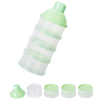 2PCS Portable Milk Powder Formula Dispenser Food Container Storage Feeding Box for Baby Kids Toddler Four Grids with Spoon