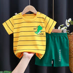 Ensemble Bébé Fille & Garçon Été – T-Shirt Coton & Short Cartoon