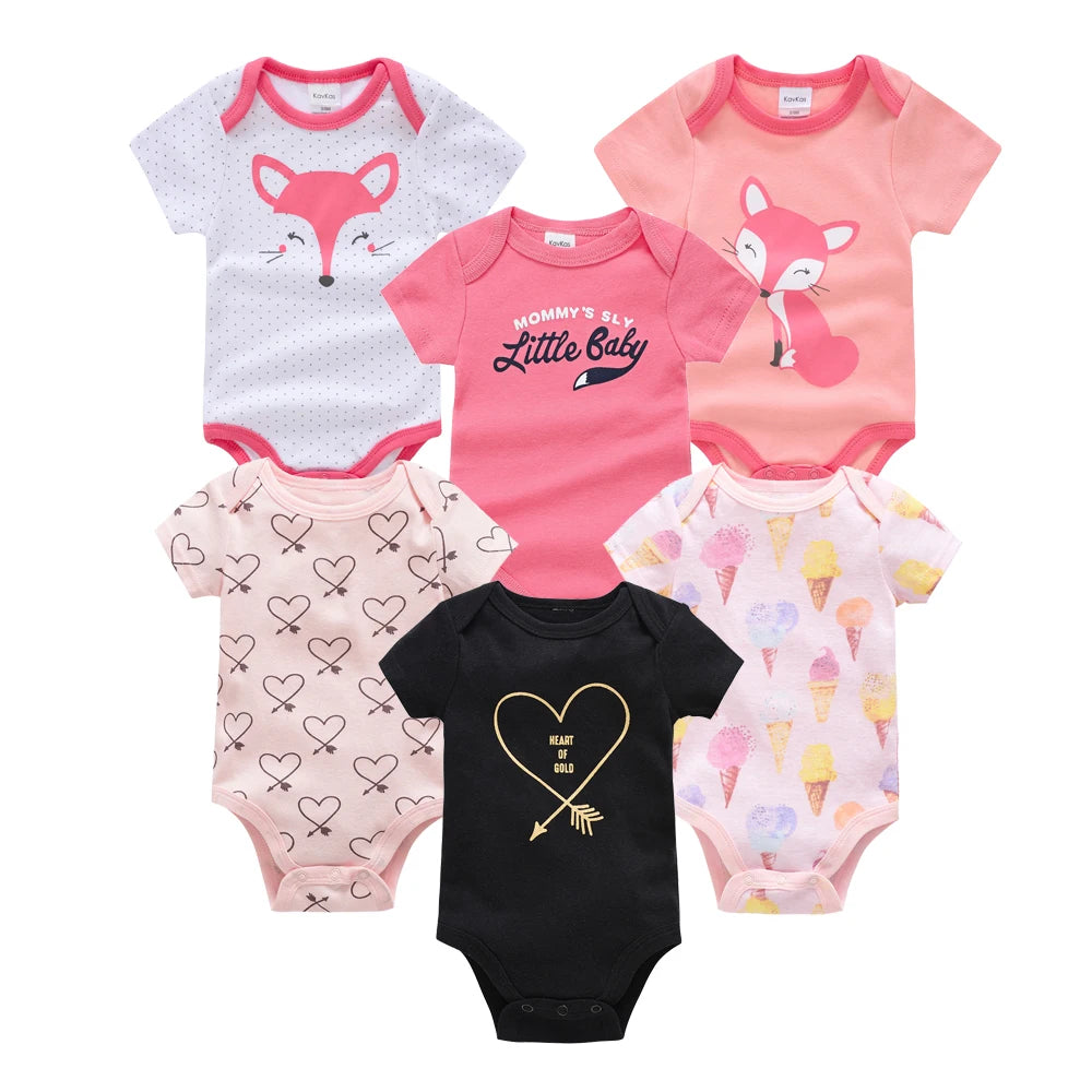 Lot de 3/6 Bodies Bébé Garçon – Coton Doux Manches Courtes
