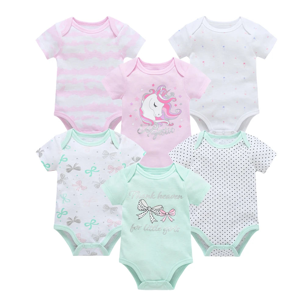Lot de 3/6 Bodies Bébé Garçon – Coton Doux Manches Courtes