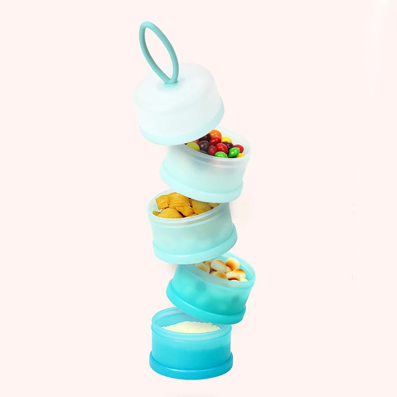 4 Layers Baby Container PP Milk Powder Box Infant Portable Food Storage Candy Sealing Essential Grains Toddle Feeding Dispenser