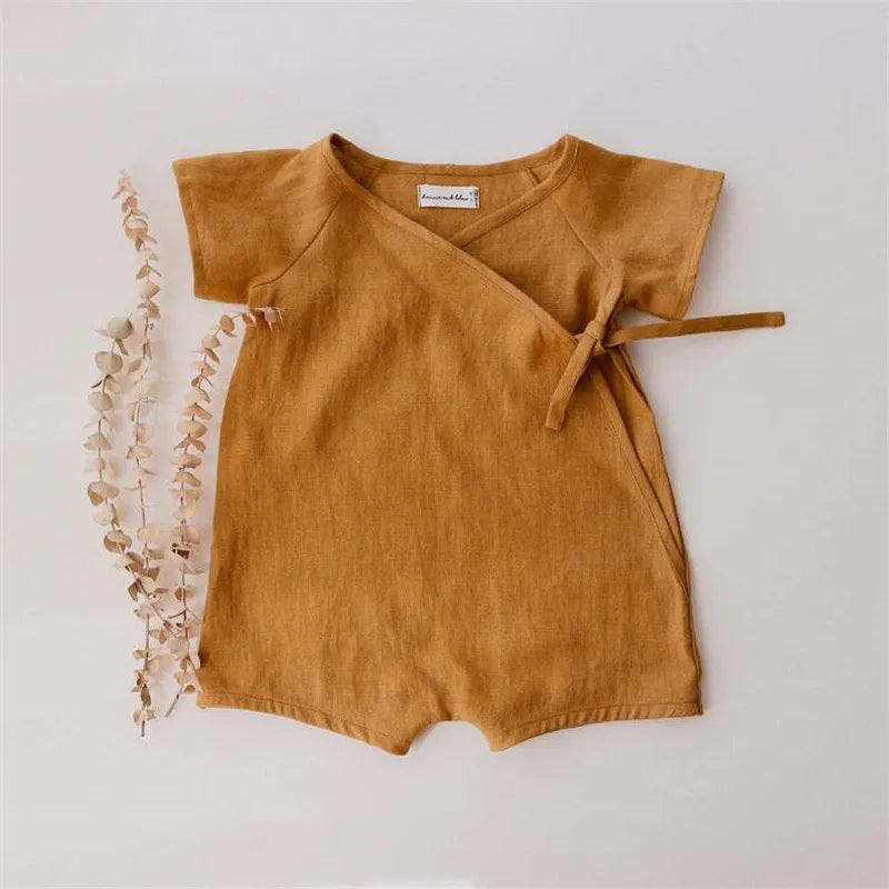 Barboteuse Bébé Coton Lin – Body Été pour Fille & Garçon