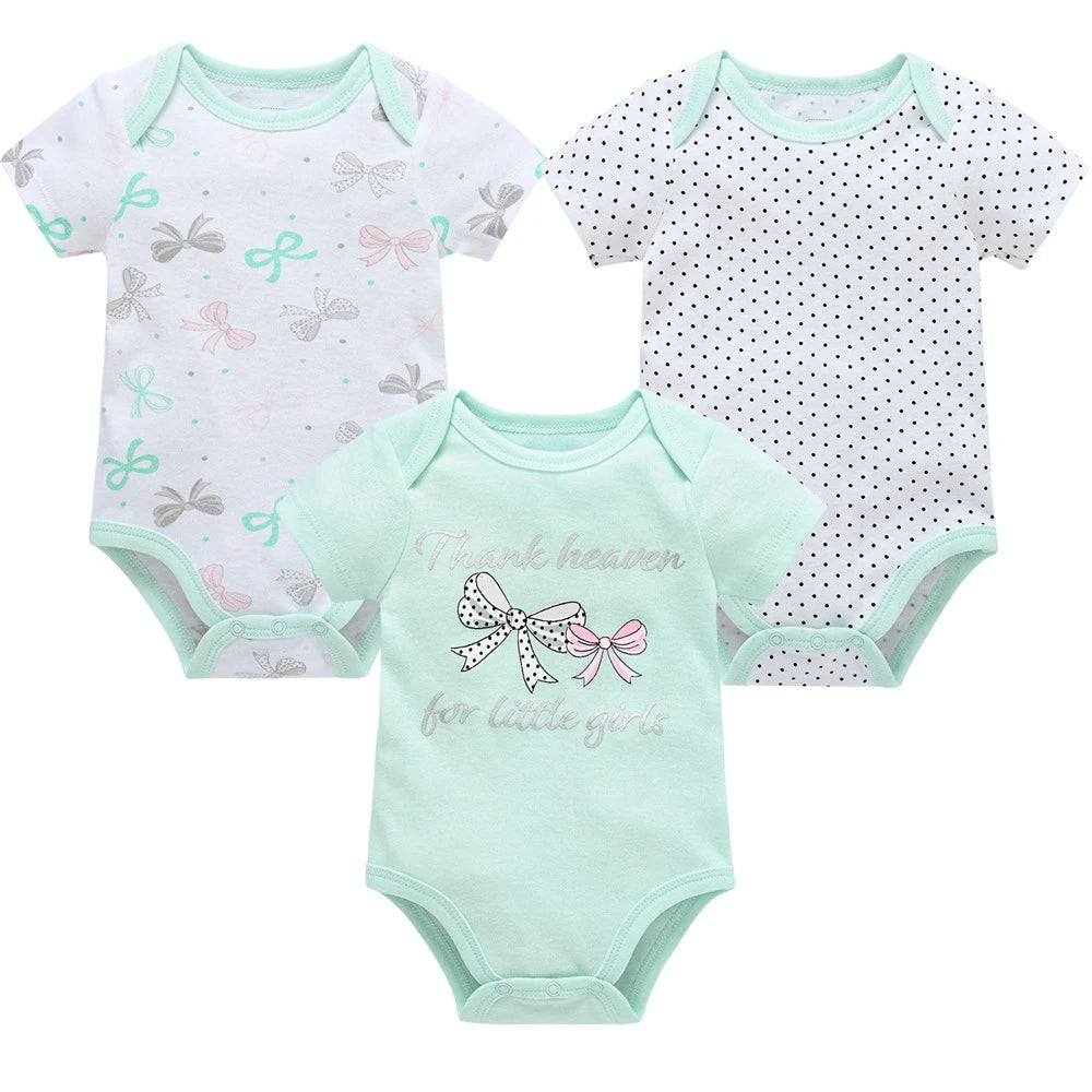 Lot de 3/6 Bodies Bébé Garçon – Coton Doux Manches Courtes