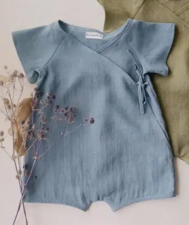 Barboteuse Bébé Coton Lin – Body Été pour Fille & Garçon