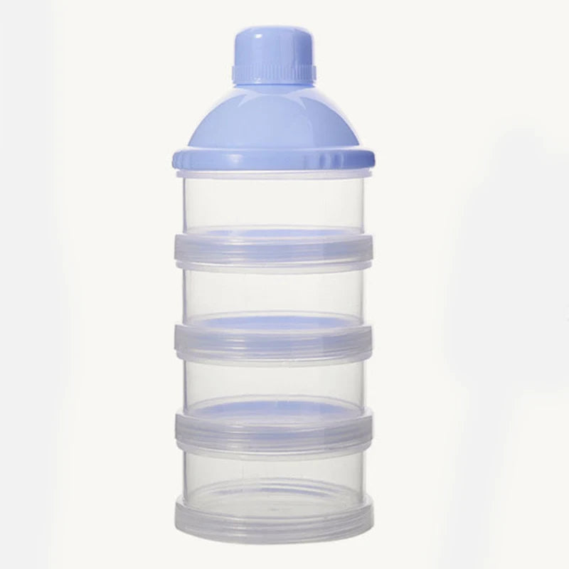 4 Layer Portable Grid Formula Milk Powder Dispenser Baby Accessories Plastic Cereal Food Container Infant Feeding Storage Box