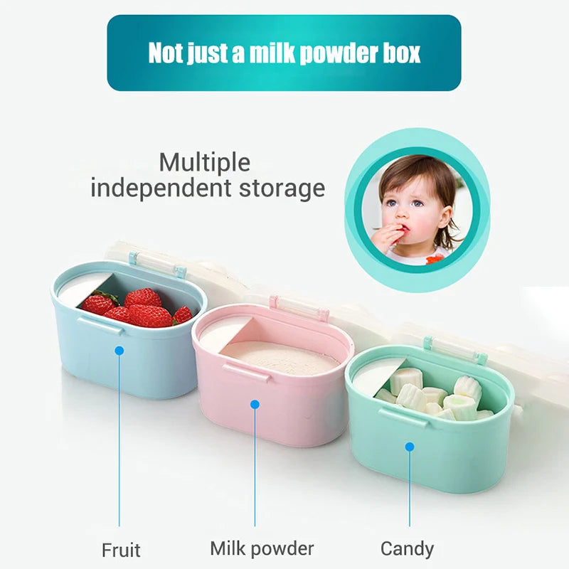 Baby Formula Milk Storage with Free Spoon Portable Milk Powder Formula Dispenser Kid Food Container Storage Food Storage Box