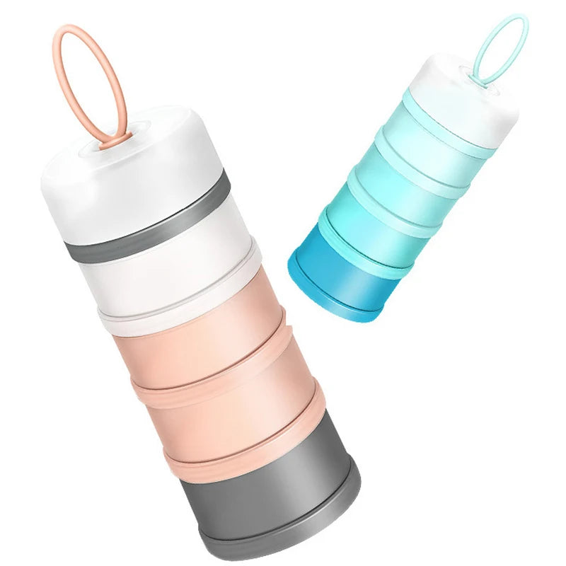 4 Layers Baby Container PP Milk Powder Box Infant Portable Food Storage Candy Sealing Essential Grains Toddle Feeding Dispenser