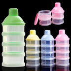 2PCS Portable Milk Powder Formula Dispenser Food Container Storage Feeding Box for Baby Kids Toddler Four Grids with Spoon