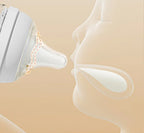 Newborns' wide caliber anti choking glass milk bottle 0-3 months bottle straight body newborn baby bottle