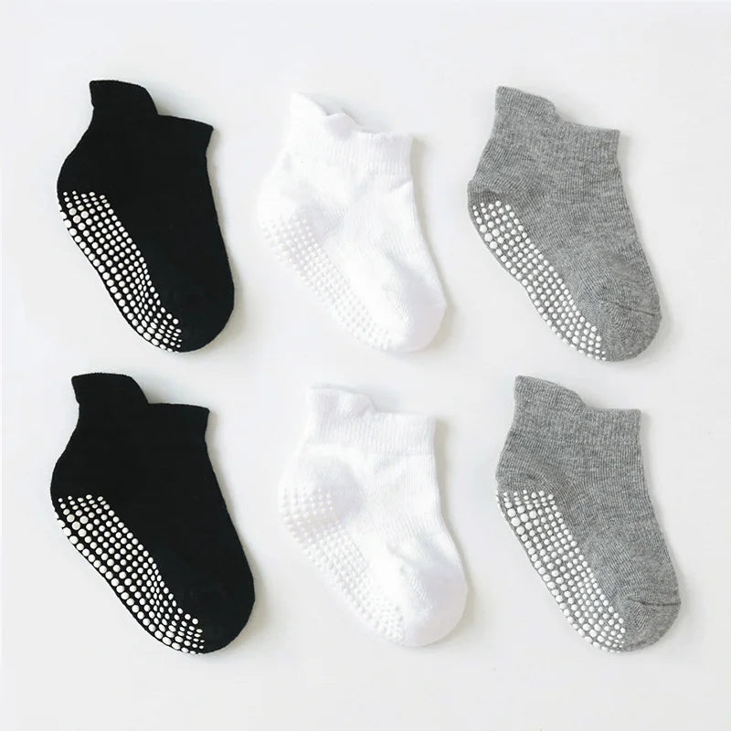 Lot 6 Chaussettes Bébé – Anti-glisse