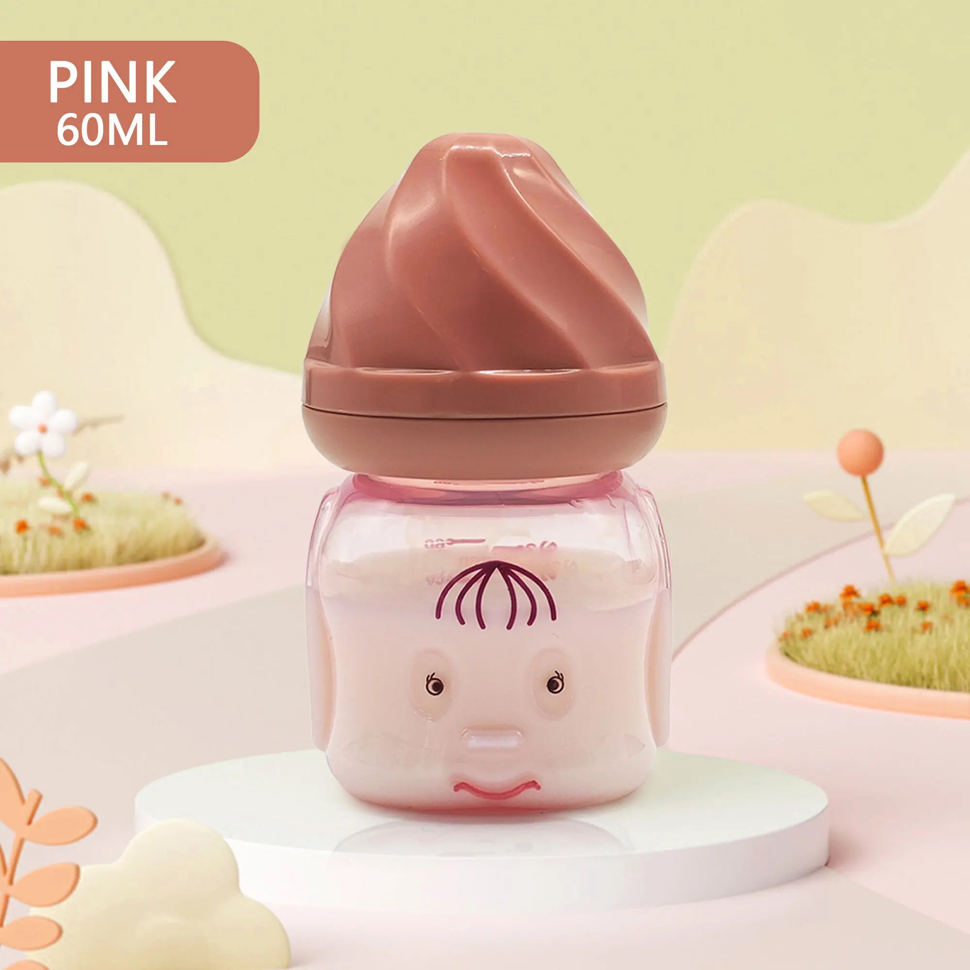 Cute 60ml Small - capacity Mini Bottle for Infant Juice, 60ml bottle, safe PP material, BPA free, gifts for kids, holiday gifts