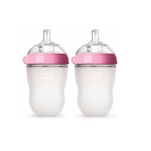 Baby Bottles 2 Pack BPA free Feeding bottle children kids Silicone Baby Bottle Green/Pink 5 oz and 8 oz