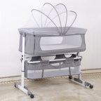 3 In 1 Travel Bed For Babies, Side Bed, Baby Cradle, Baby Bed, Baby Rocker, 6 Height Adjustable, Swing To Sleep, For Infants/Pet