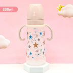 330ml baby bottle with handle, easy to clean, feeding accessory for children, suitable for various occasions