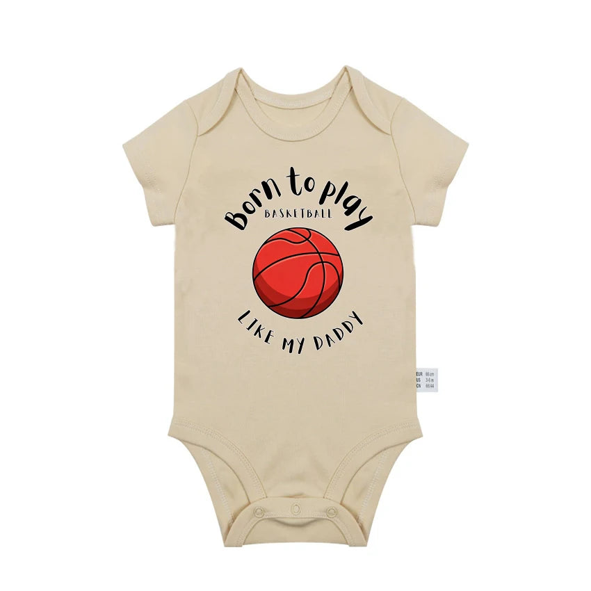 Body Bébé Basketball – Barboteuse Été Manches Courtes pour Nouveau-Né