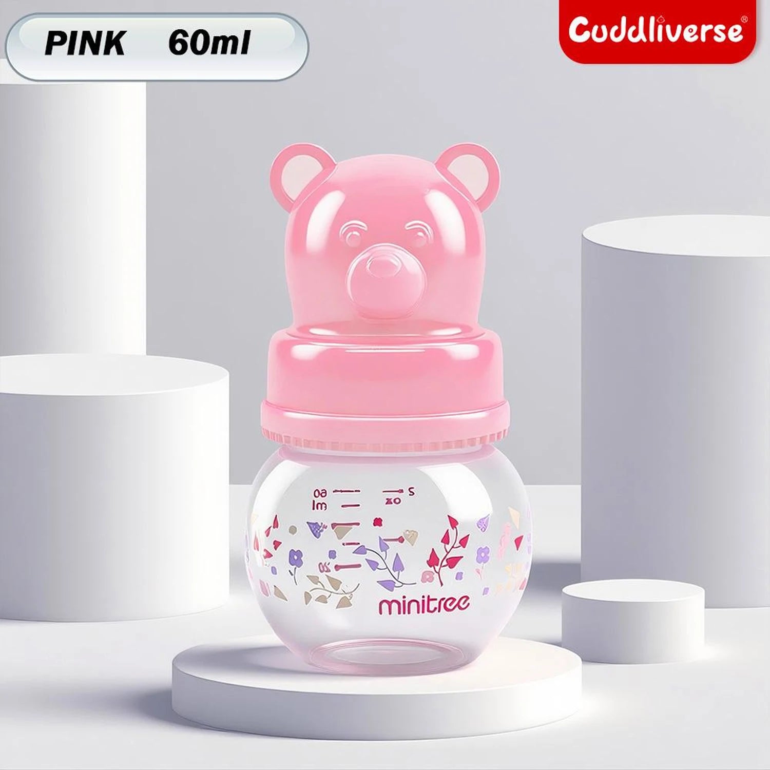 Cute 60ml Small - capacity Mini Bottle for Infant Juice, 60ml bottle, safe PP material, BPA free, gifts for kids, holiday gifts