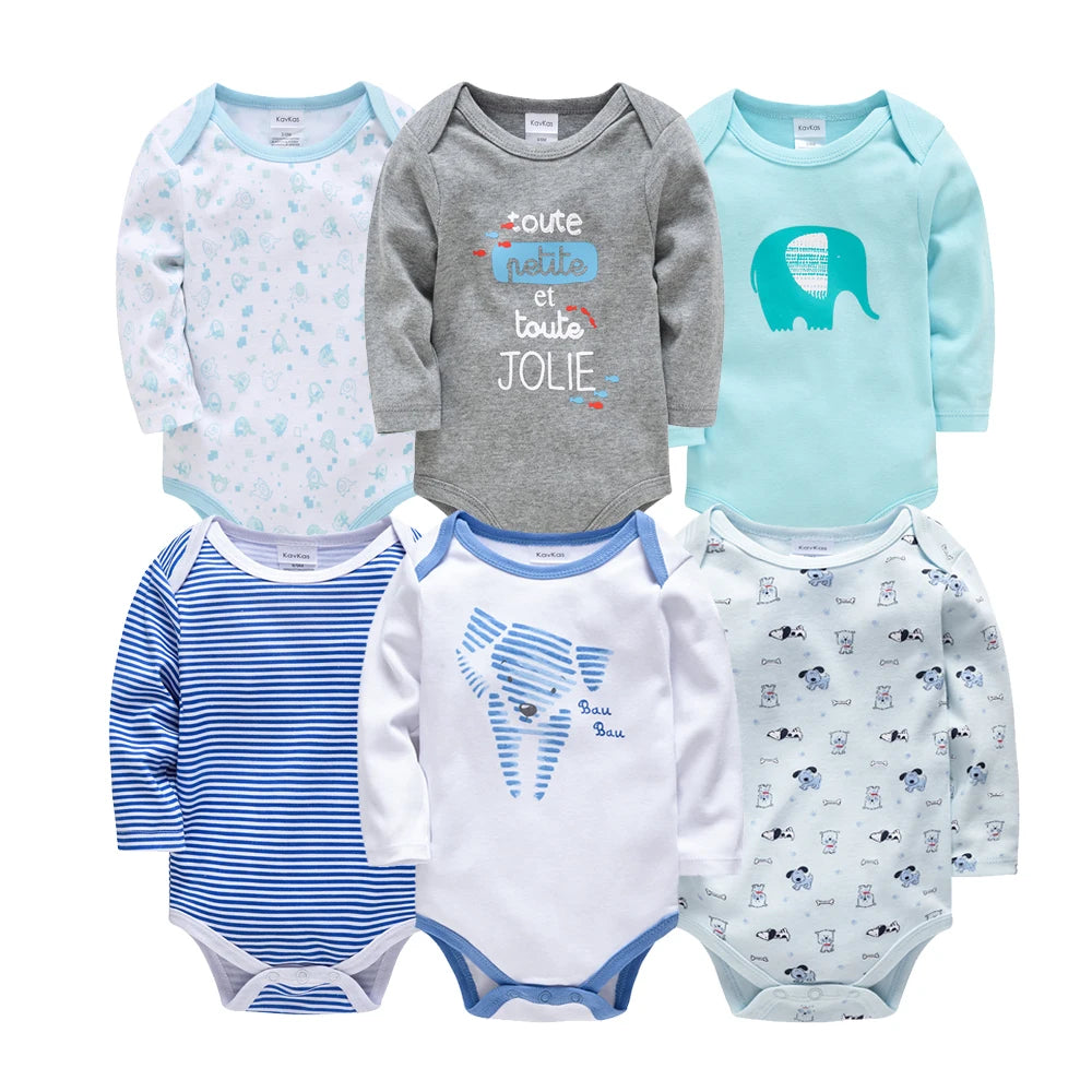 Body Bébé – 3/6 pcs Coton Manche Longue