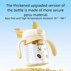 For 0-3Y Baby Anti Choking Bottle PPSU Safe Material Cup 240ML Baby Straight Straw Learning Drink Cup Kids Water Bottles