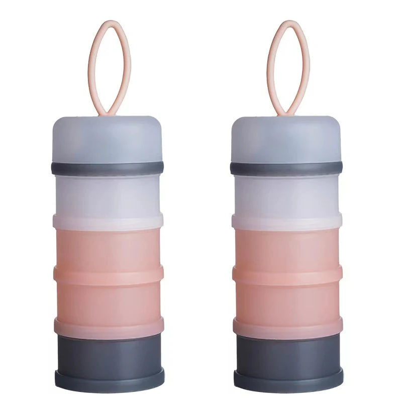 2pcs/1pc 4 Layers Baby Milk Powder Container, Portable Formula Dispenser, Large Capacity Food Storage Container Box