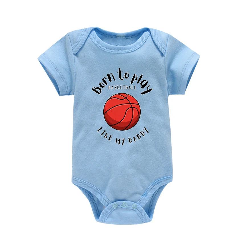 Body Bébé Basketball – Barboteuse Été Manches Courtes pour Nouveau-Né