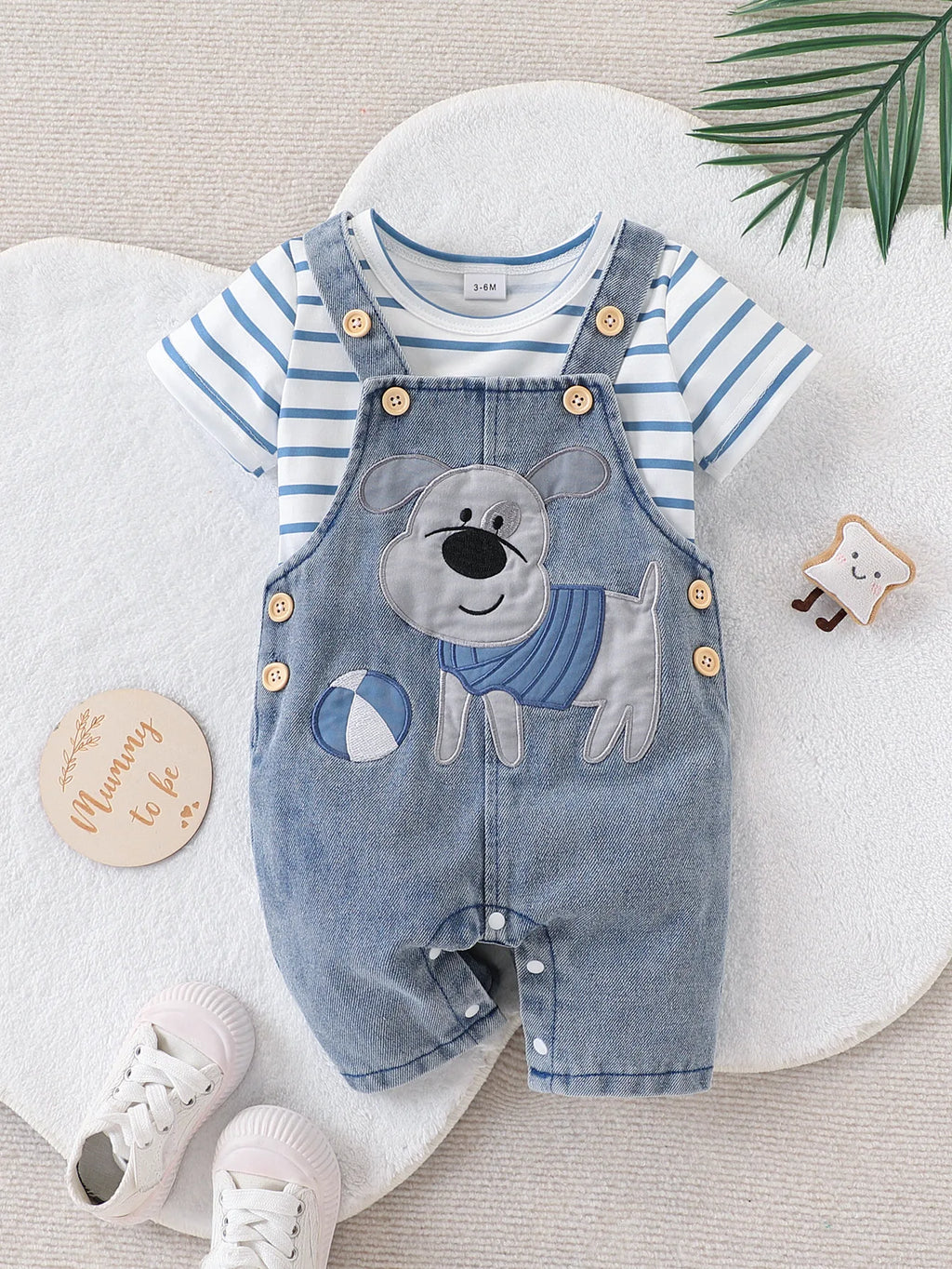Barboteuse Bébé Cartoon – Body Été en Coton Léger Manches Courtes