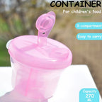 1PC 3-Cell Portable Milk Powder Dispenser & Snack Storage Box, BPA-Free, Travel & Outdoor Use, Compact Baby Formula Container