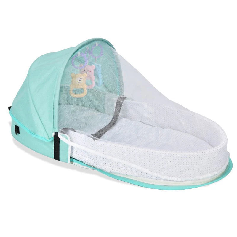 Portable Travel Baby Crib Foldable Baby Cot Nest Multi-function Baby Bed with Protection Mosquito Net Cradle for Newborns Crib