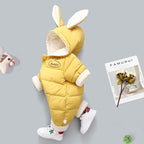 Snowsuit Bébé – Velours Capuche Lapin