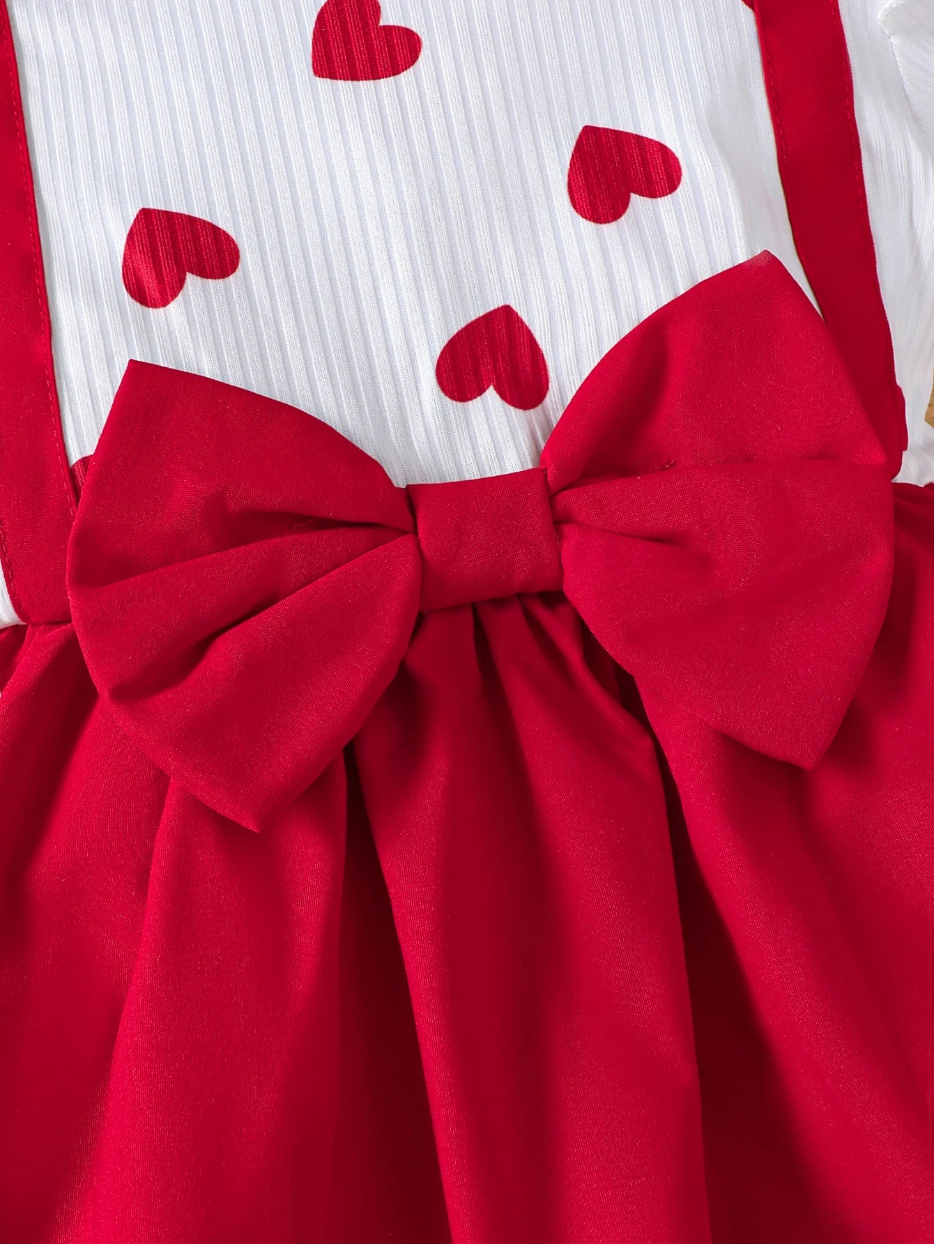 Robe Bébé Fille Princesse – Motif Cœurs & Bandeau Assorti