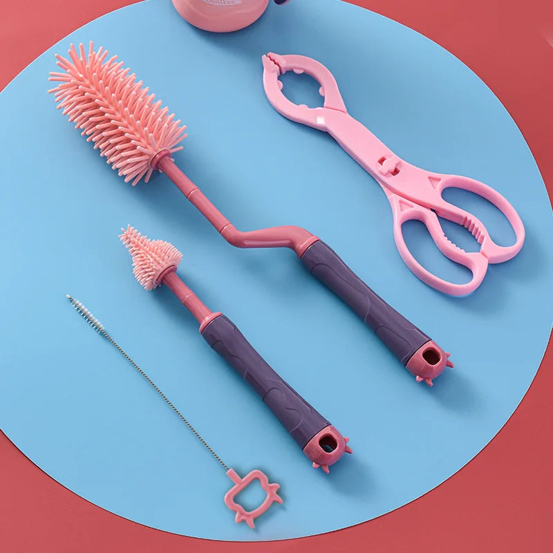 Brosse en silicone 360° pour biberons et pailles
