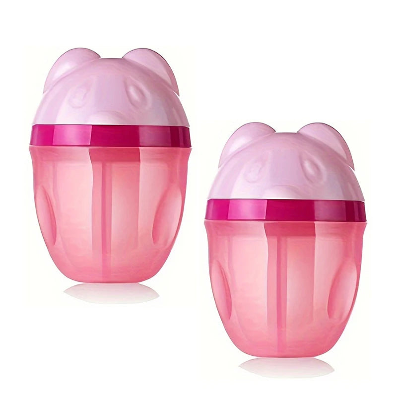 3-Compartment Rotating Milk Powder Box, Storage Container, Cartoon Mini Portable Snack Dispenser for Travel