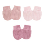 Lot 3 Moufles Bébé – Coton Doux