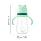 240ml newborn baby PP bottle, baby anti-colic bottle with handle, thickened and drop-proof, inverted without leakage, BPA-free