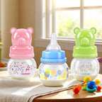 60ml wide diameter baby PP bottle, Cartoon bear shape newborn mini bottle, BPA-free, anti-drop and anti-drop, holiday gift