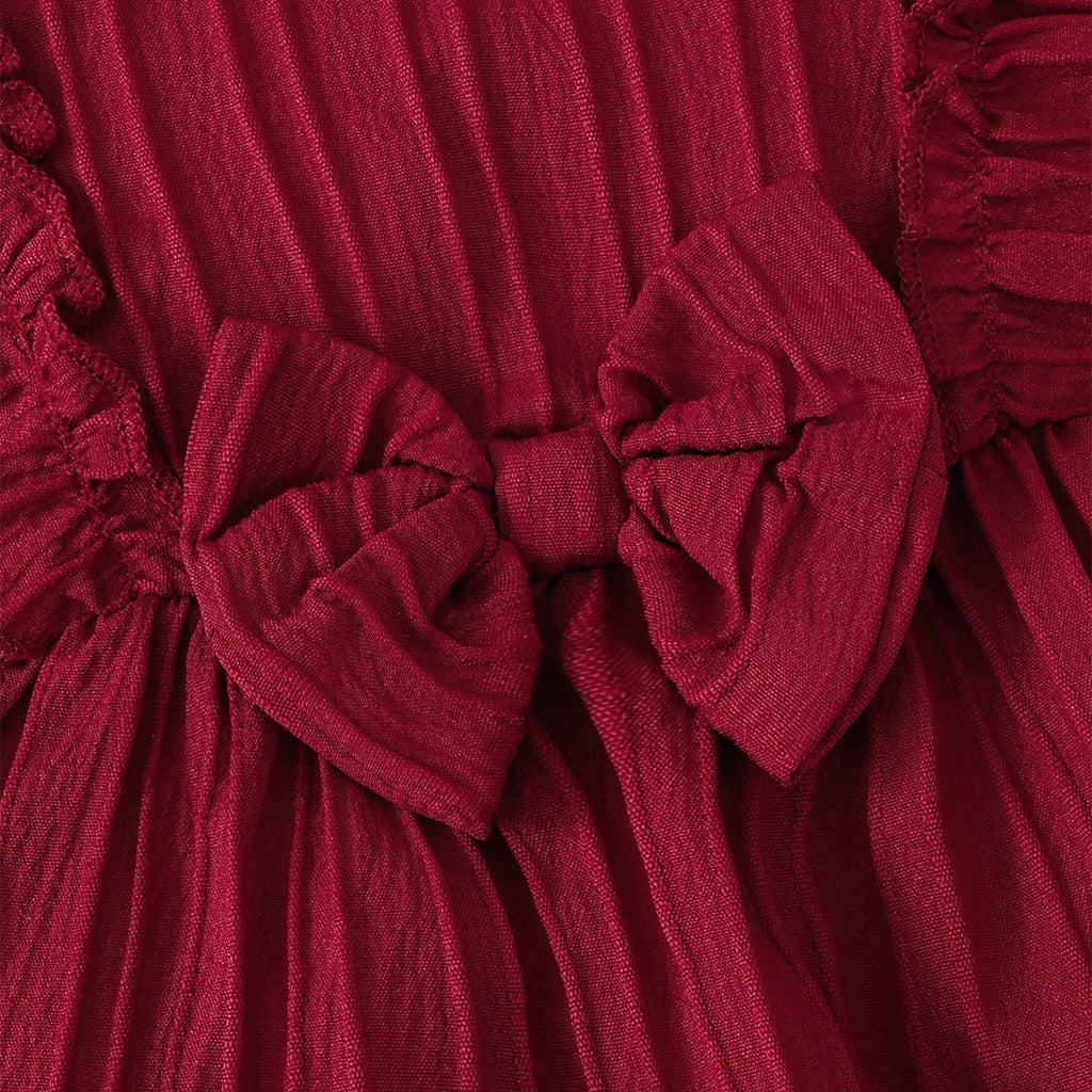Robe Bébé Fille Été – Sans Manches avec Volants & Bandeau
