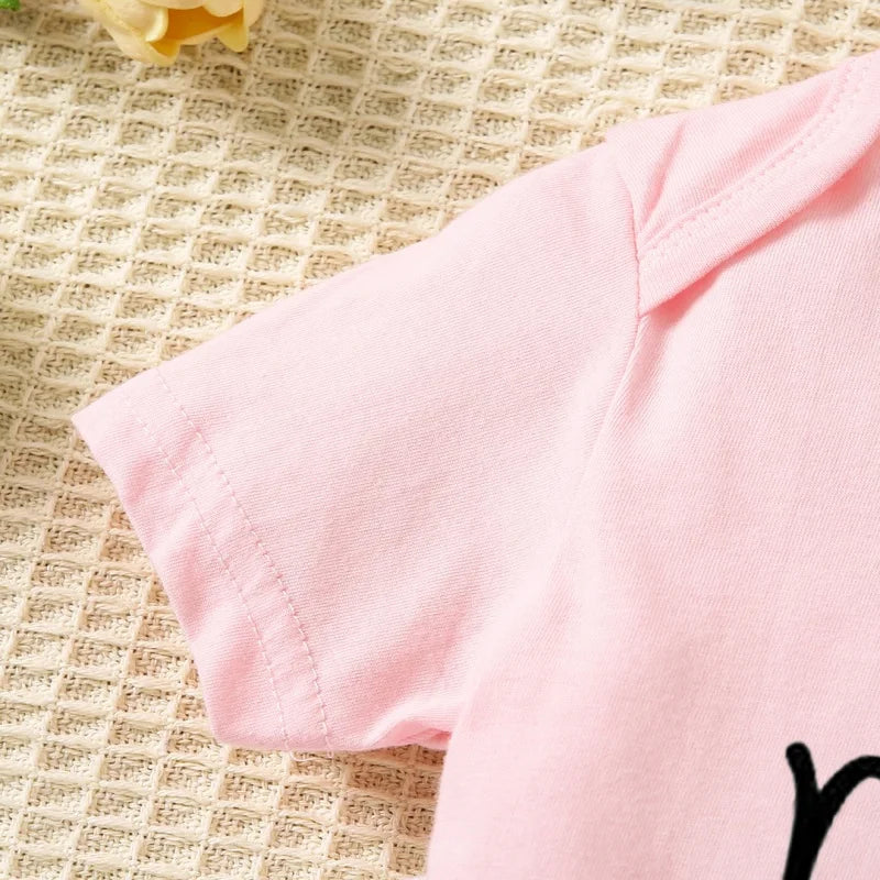 Summer New Short Sleeved Jumpsuit Baby Crawling Clothes Pure Cotton Cartoon Printed Newborn Bag Fart Clothes