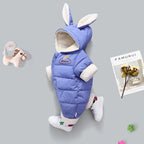 Snowsuit Bébé – Velours Capuche Lapin