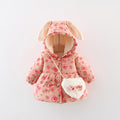 Veste coton fille hiver – Capuche oreilles de lapin
