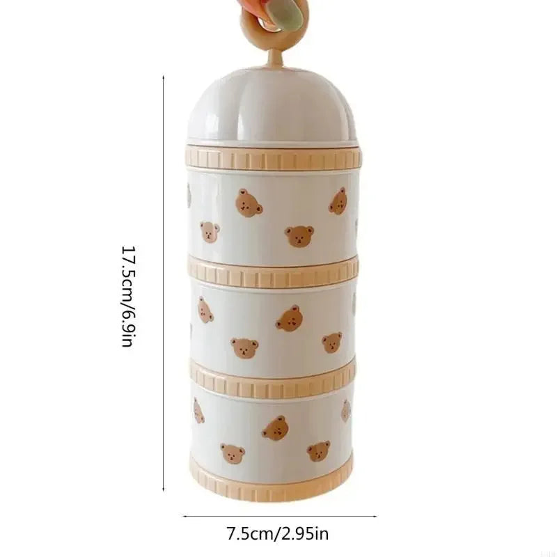 54DF Portable Formula Dispenser Baby Storage Box Rice Container for Baby Cereal Convenient Infant Milk Powder Box