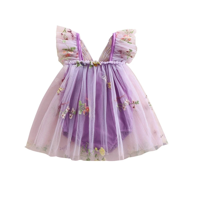 Déguisement Fée Bébé Fille – Robe Tutu avec Ailes de Papillon