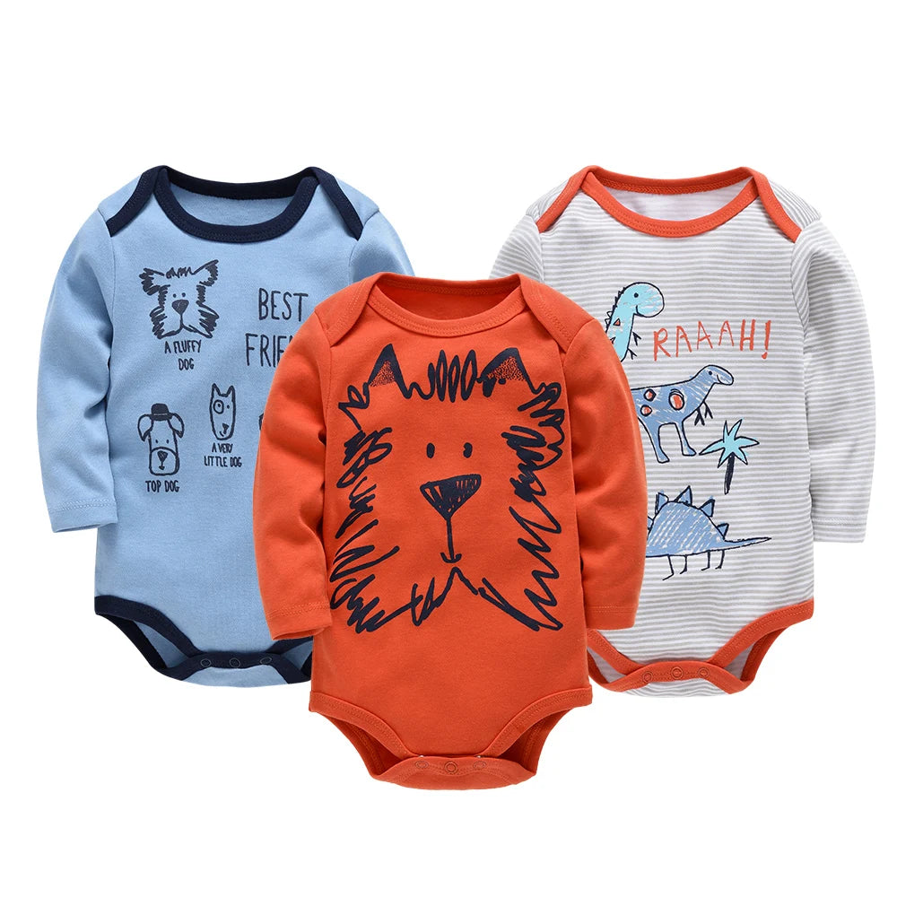Body Bébé – 3/6 pcs Coton Manche Longue