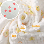 Serviette Bébé – Gaze Coton 6 Couches
