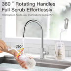 3 in 1 Set SAIDAH 360° Nylon Rotating Feeding Milk Bottle Brush Set