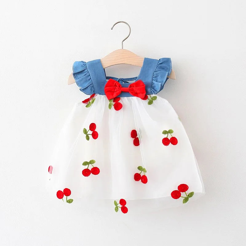 Robe Bébé Fille Cerises – Tenue Estivale Mignonne & Élégante