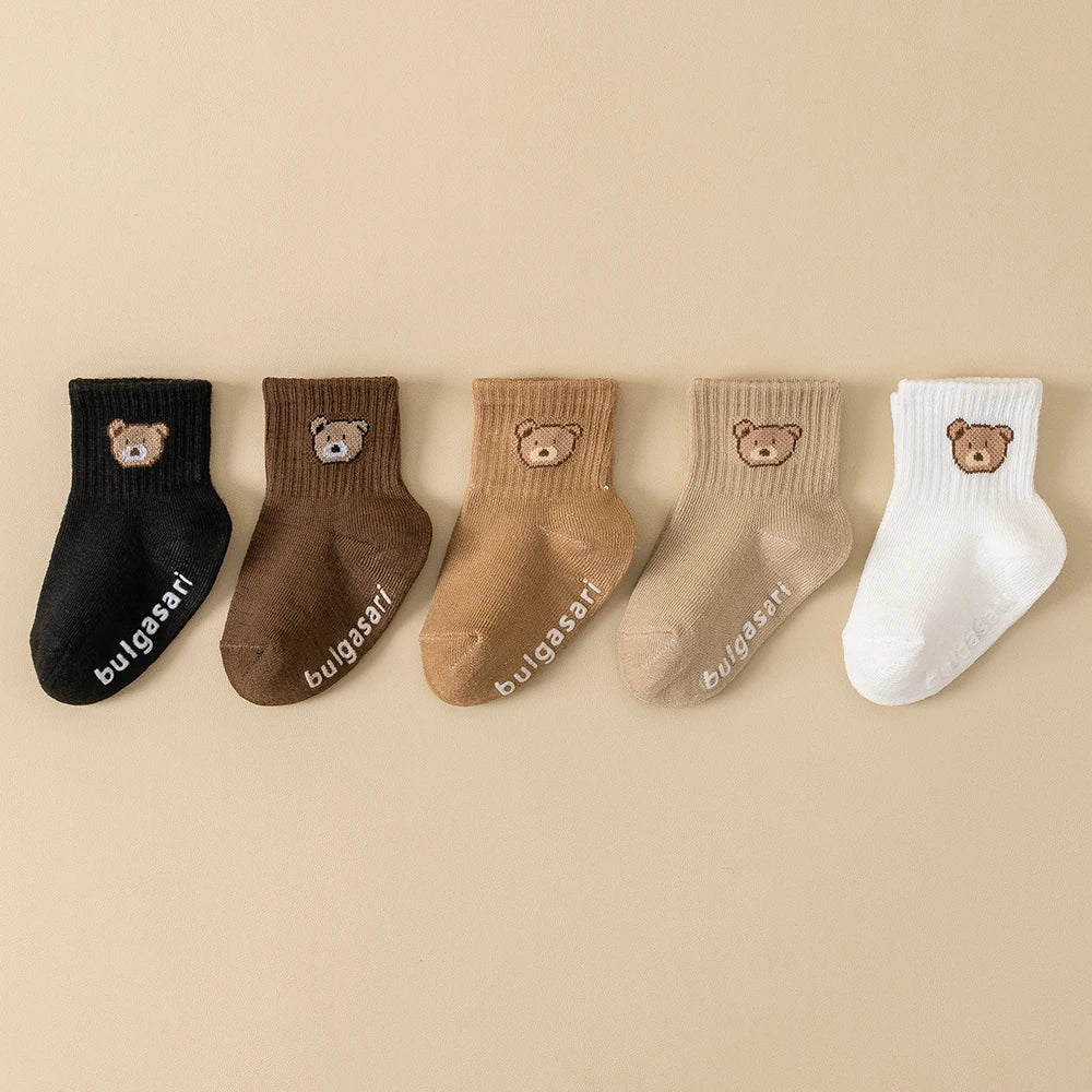 Lot 5 Chaussettes Bébé – Ours Mignon