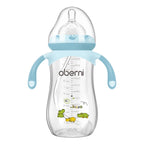Oberni Halloween baby milk bottle silicone nipple breast-like feeding bottle Anti Colic with straw handle bottles for babies