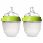 Baby Bottles 2 Pack BPA free Feeding bottle children kids Silicone Baby Bottle Green/Pink 5 oz and 8 oz
