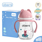 Oberni 270ml Tritan Kindergarten Baby Water Cup Leak Proof Gravity Ball Cute Baby Water Bottle For School